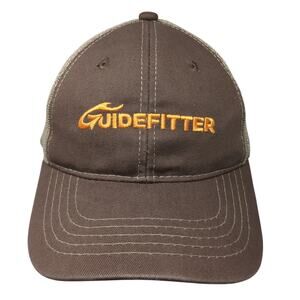 Guidefitter Strapback Trucker Hat Brown One Size Adjustable Mesh Back Bretmor